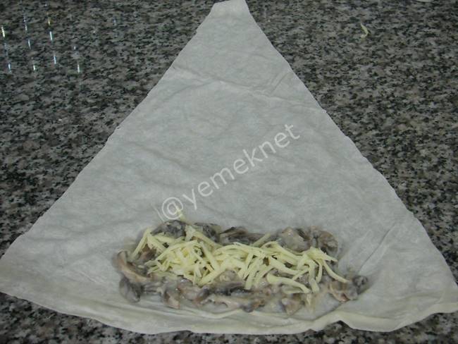 Beşamel Soslu Mantarlı Börek - Yapılışı (6/16) 